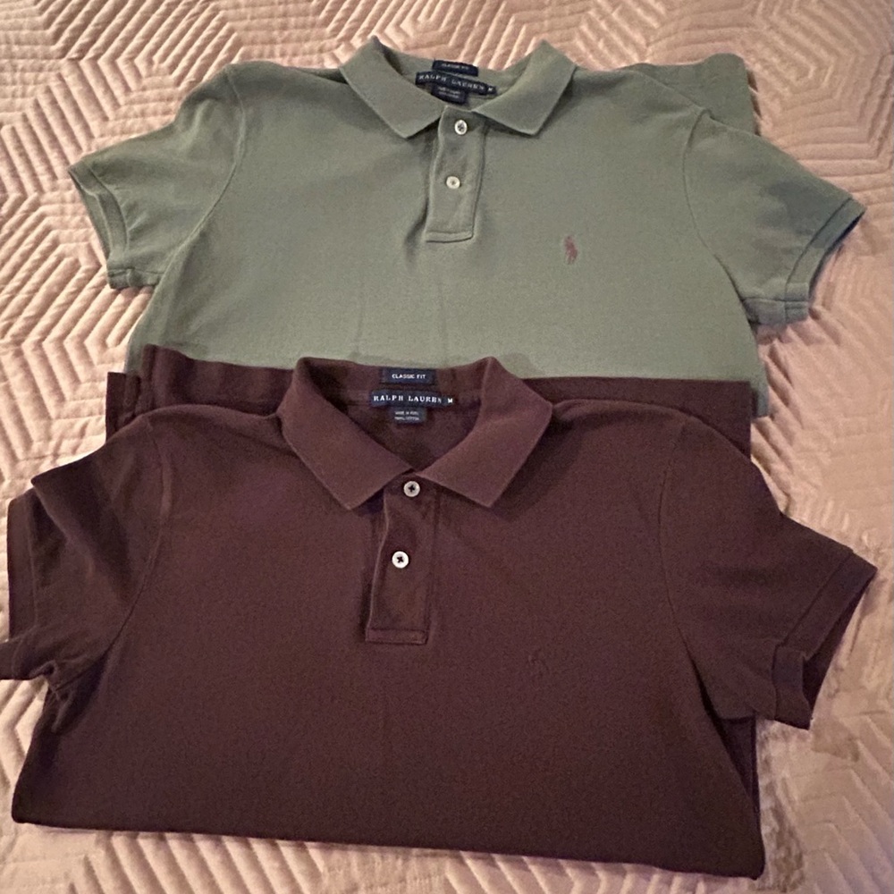 2 Women’s Polo Shirts Ralph Lauren Classic Fit EUC size M